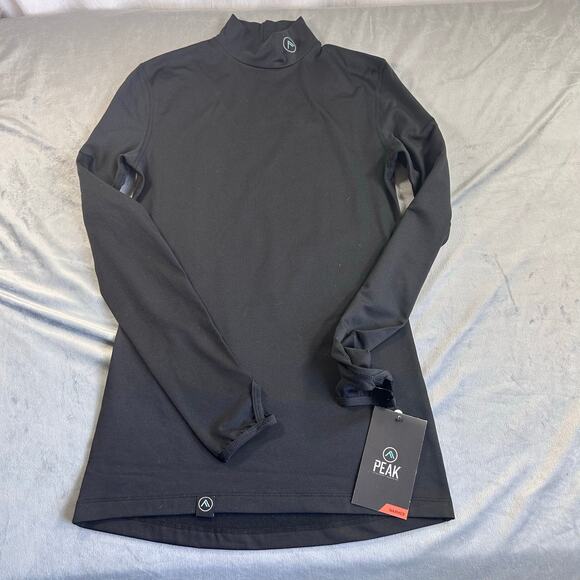 PEAK a coldpruf innovation Long sleeve mock Neck Fleece lines size M NWT - Picture 1 of 9